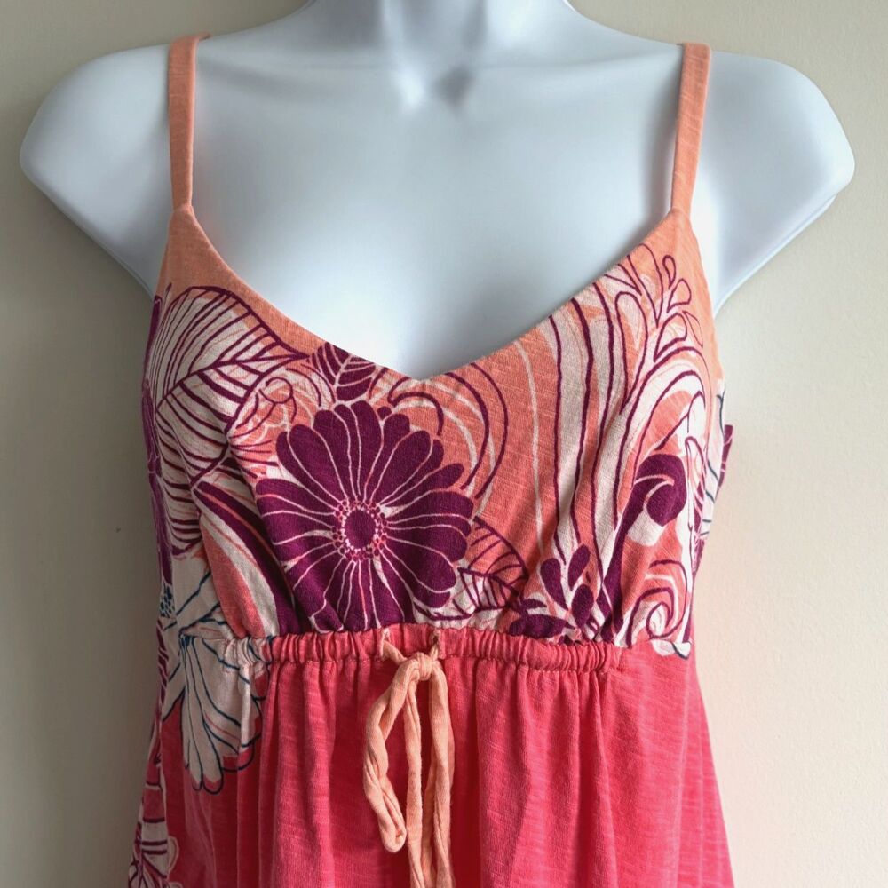 Tommy Bahama 100% Cotton Floral Sundress Beach Coverup Pink Midi Sz Small - Picture 2 of 6